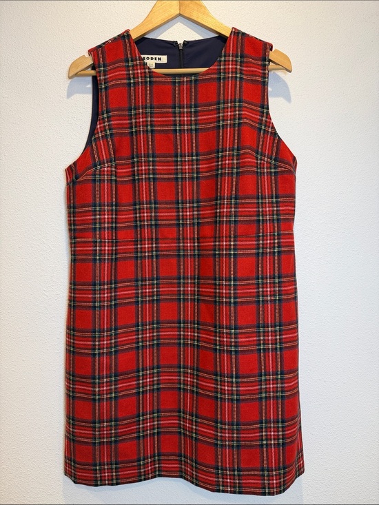 Boden Dresses & Skirts - Boden Red Tartan Sleeveless Dress Festive Plaid Holiday Tartan Dress US 10P